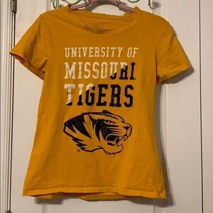 University of Missouri Tigers Yellow Short Sleeve Tank Top